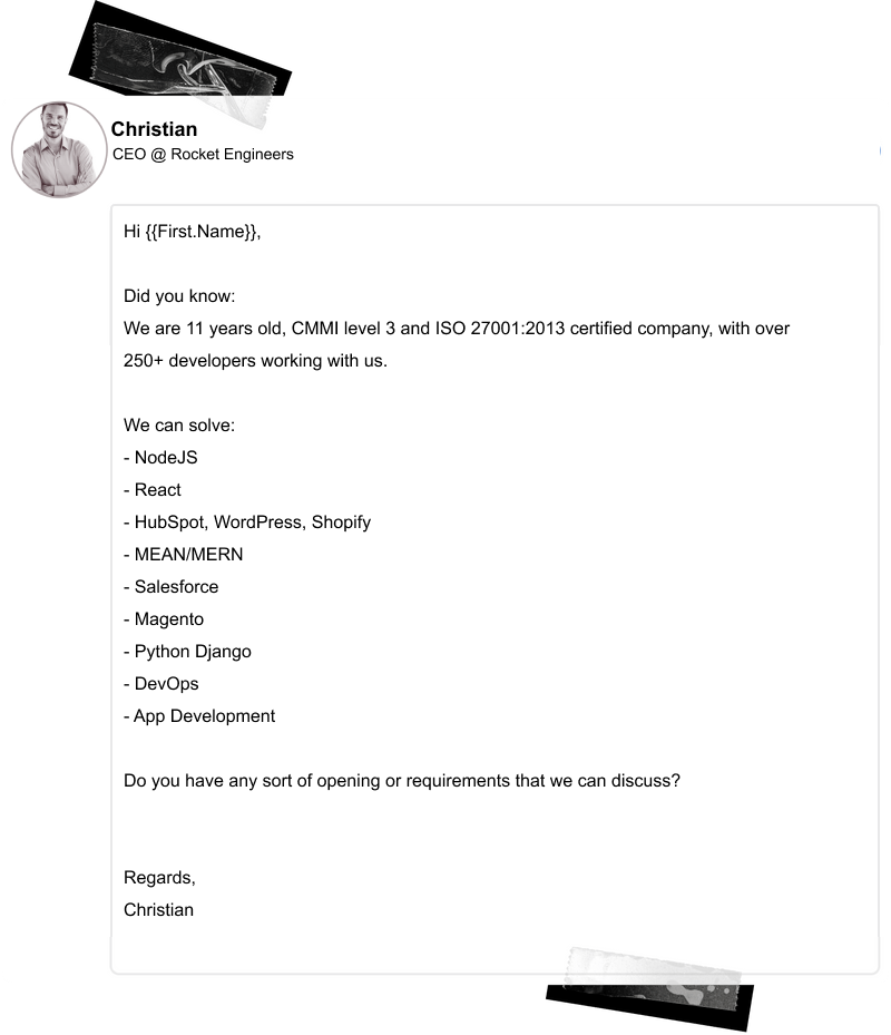 And this is LinkedIn Message: